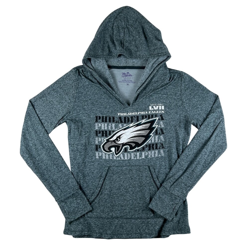 Philadelphia Eagles Sweatshirt Womens XL Super Bowol LVII NFL Football Majestic